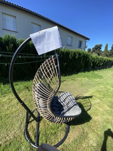 Fauteuil lune suspendu jardin - fauteuil,