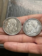 2 X Pièce 5 Francs Belgique