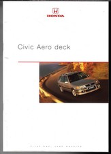 Honda Civic Aerodeck 1998-1999 UK Market Sales Brochure 1.5 LS 1.6 LS ES 1.8 VTi