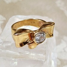 Bague Plaqué Or Forme Nœud