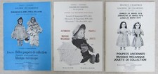 Lot de 3 catalogues vente