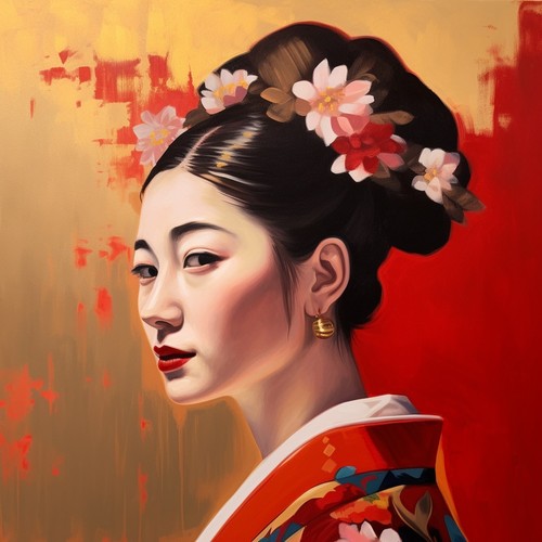 Série geisha 50x50 - geisha,