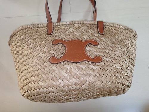 Sac cabas paille tressée - cabas, en