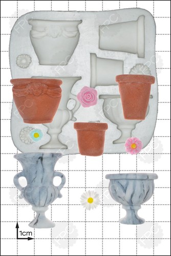 Moule silicone jardin urnes - silicone,