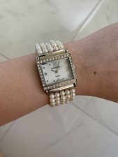 NEW PERSONA WOMEN PEARL WATCH SILVER Mother Of Pearl Face