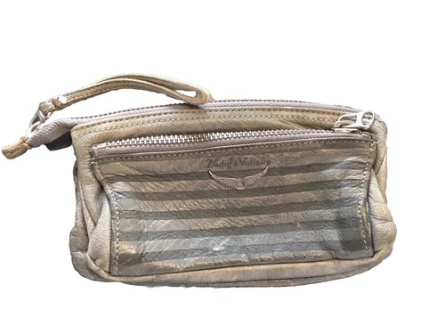 Authentique pochette cuir gris - authentique,