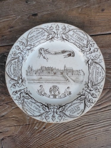Ancienne assiette faience fine - assiette,