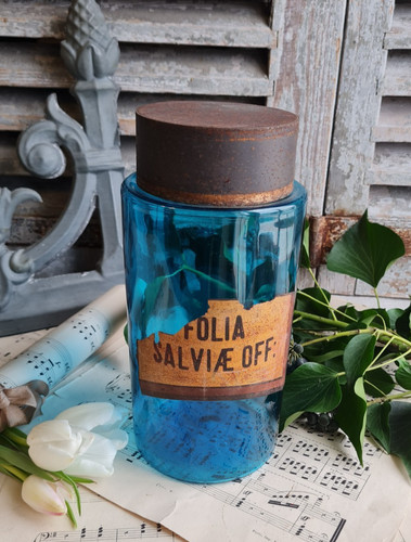 Ancien pot bocal verre a - pot,