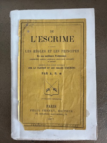 Escrime d après - l'escrime-, les