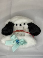 Black And White Plush Dog Costume Hooded Outfit For Labubu