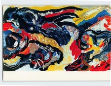 Postcard Encounter in Springtime Painting by Karel Appel