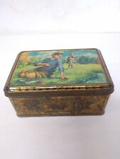 Antique Metal Sugar Box for Child Fishing