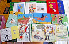 Tintin lot 14  cartes postale