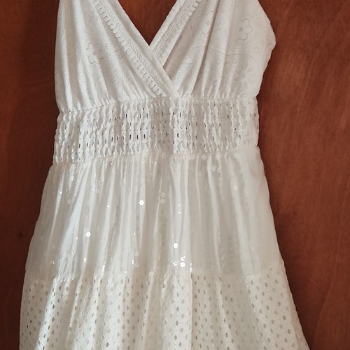 Robe femme blanche cache cœur - blanche, cache-cœur