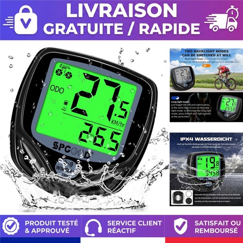 Compteur vélo sans - fil, spgood