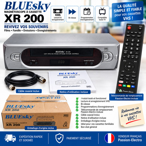 Magnétoscope vhs bluesky - magnétoscope, xr