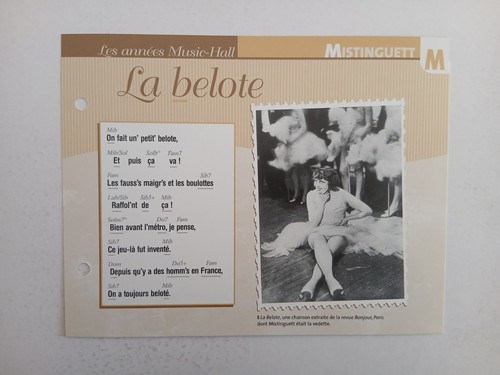 Carte fiche mistinguett - -, la