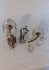 Paire d’appliques à pampilles lampes murales anciennes