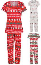 Ladies Christmas Pyjamas Xmas Festive PJ Sets UK 8 to 22 Night Sleep Lounge Wear