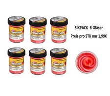 SIXPACK 6x Berkley Powerbait Rêve De Fraise 50g Appât Pour Truite Pâte À Truite