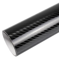 ( 32,89€/ M²) 5D Film Carbone Noir Brillant sans Bulles Adhésif 3D Flex Auto