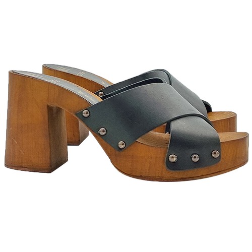 Mule femme noir avec - femme, bandes