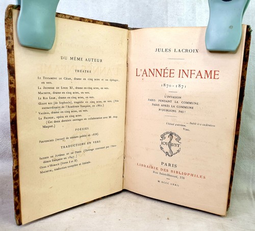 Livre ancien 1871 - eo, commune