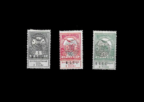 Timbre hongrie 1919 - cluj, bani
