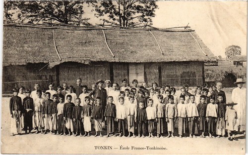 Cpa tonkin ecole - ak,