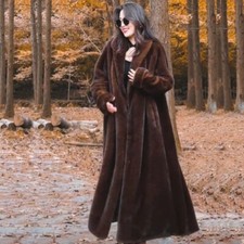 New Luxury Super Long Mink Fur Coat Young Womens Fur Mink Fur Coat Loose Fitting