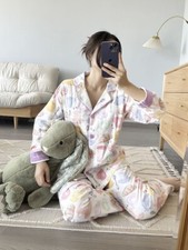 Luxury Ladies Brushed Cotton Pyjamas with Whimsical Pastel Dessert Pattern