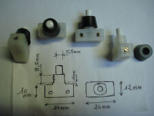 BLACK Plastic Nut Push Switch (1), Screw Terminals, Bedside Lamp 