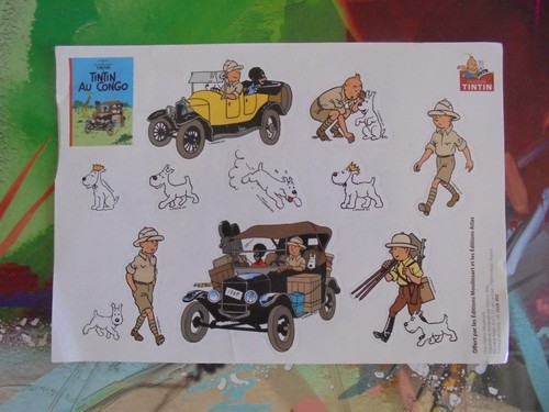Planche stickers tintin - planche,