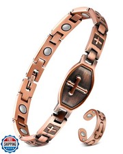 Feraco Copper Bracelets for Women, 99.99% Pure Copper Magnetic Bracelets with