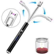 USB Rechargeable Arc Lighter Electric Candle Lighter + Battery Display