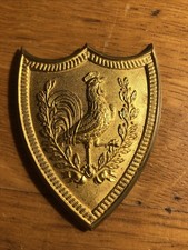 French 1800s Officer Napoleonic Giberne Rooster Coq Insignia Breastplate Plaque