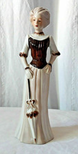Statuette de femme belle époque en porcelaine