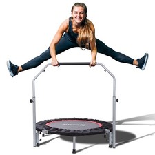 Mini Foldable Trampoline for Adults Fitness, Indoor Workout Exercise Trampoline