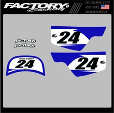 YAMAHA NUMBER PLATE GRAPHICS DECALS MX PW50 1990-2026 pw 50 YOUR NAME/ # A254