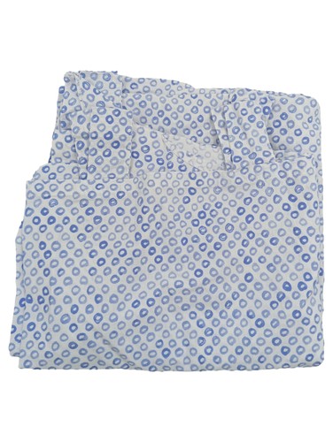 Ikea rideau bleu coton motif - rideau,