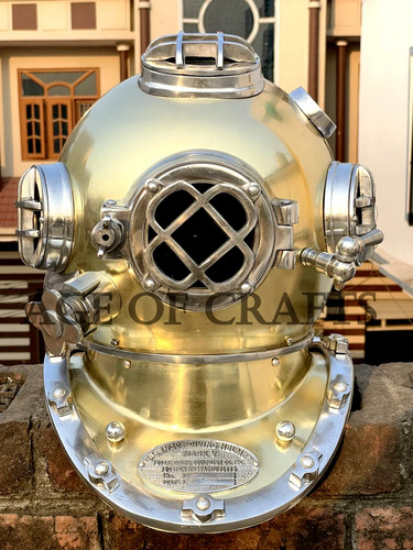 Casque plongée vintage - casque,