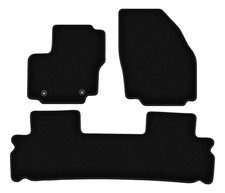 Tapis de sol en velours noir pour Ford S-MAX MK1 année 2006-2012 set 3 pièces