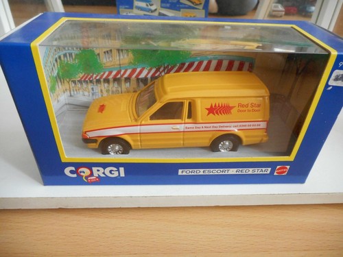 Corgi ford escort van red - corgi,