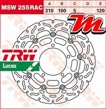 Disque de frein Av. TRW