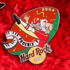 Hard Rock Cafe Pin PHOENIX Football player uniform kicker hat lapel arizona