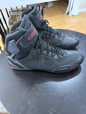 Almost New Alpinestars Faster-3 Drystar Riding Shoes Black Red | Cool Gray 14