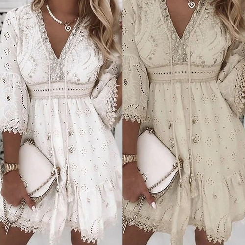 Robe moulante femme - , frangée