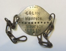 Plaque d'identité du soldat Maurice Colin classe 1932
