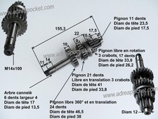 Arbre Primaire Moteur Lifan 140/ 150cc Dirt Bike