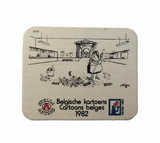 Sous bock  bière Stella Artois HUMOUR Belgische kartoens Cartons Belges 1982